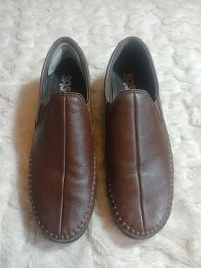 SAS Womens Dream Tripad Comfort Slip On Loafer Brown Leather Shoe Size 8.5 S